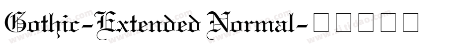 Gothic-Extended Normal字体转换